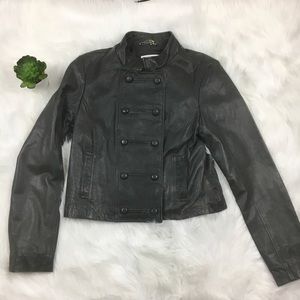 BB Dakota Genuine Leather Military ZIP Jacket